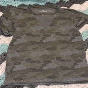 camo cutout shirt